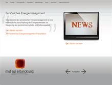 Tablet Screenshot of mutzurentwicklung.de